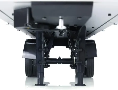 Vista 8 de Camión semirremolque de cama plana con tractor RC 1/14 2 ejes compatible con el modelo de vehículo de construcción Tamiya DIY