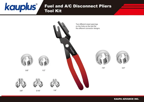 Vista 4 de Kit de herramientas de alicates de desconexión de línea de combustible y A/C, con removedor de línea de combustible - 1/4", 5/16", 3/8", 1/2", 5/8