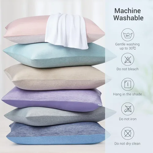 Vista 8 de Marchpower Fundas de almohada refrescantes para personas que duermen con calor, Fundas de almohada japonesas de enfriamiento Arc Chill, juego de 2