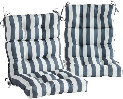 Vista 43 de Greendale Home Fashions Adobe Stripe - Cojín para silla de respaldo alto para exteriores (44 x 22 pulgadas)