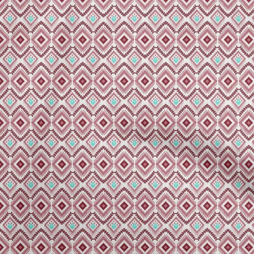 Vista 11 de oneOone Cotton Flex Beige Fabric Ikat Sewing Material Print Fabric By The Yard 40 Inch Wide