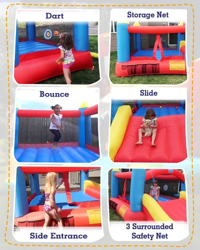 Vista 7 de Action Air Casa inflable para saltar para niños, Rojo