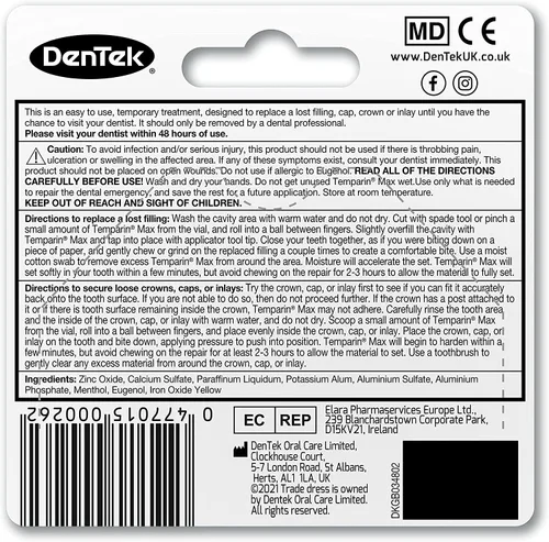 Vista 2 de DenTek Temparin Material de Relleno Solo Artículo