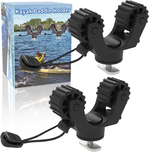 Vista 8 de Huntury Soporte de red para remo de kayak y pesca, accesorios de montaje en riel para canoa, tabla de remo