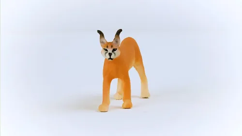 Vista 6 de Schleich Wild Life - Figura de juguete realista de caracal femenina, juguete de animal auténtico y altamente detallado, duradero para la educación