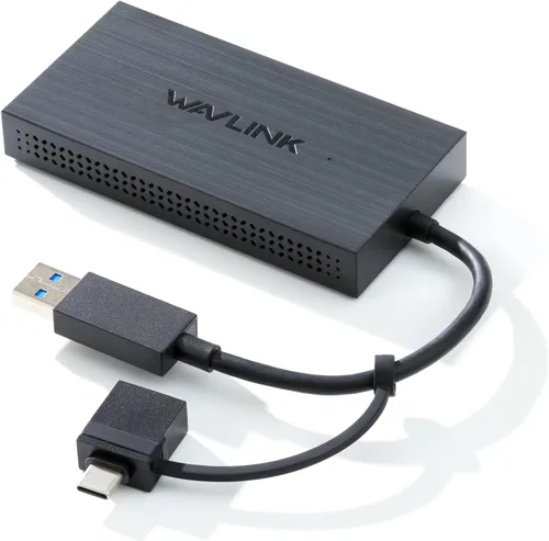 Vista 8 de WAVLINK Adaptador USB 3.0 o USB C a HDMI dual, divisor HDMI con pantalla extendida para monitores duales, compatible con 3 pantallas separadas