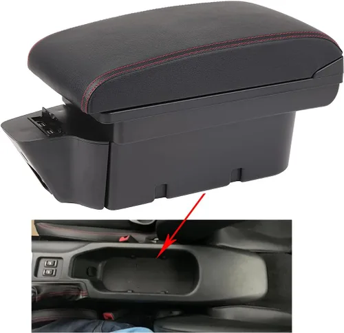 Vista 6 de YJYWZH Caja de reposabrazos para Toyota 86 GT86 / Subaru BRZ/Scion FR-S 2013-2018 Caja de almacenamiento dual con 3 puertos USB