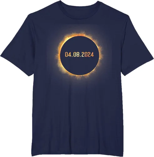 Vista 49 de Totality 04.08.24 Total Solar Eclipse 8 de abril de 2024 Eclipse Camiseta, Negro, S
