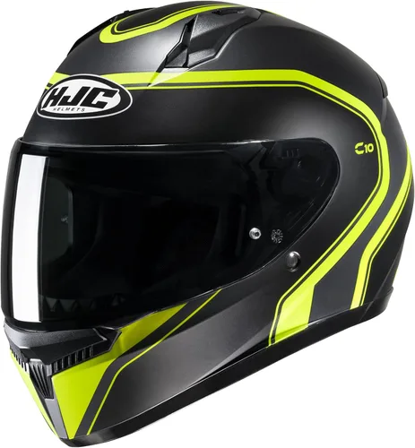 Vista 2 de Casco de motocicleta de rostro completo HJC C10 ELIE con protector HJ-34P Pin-lock, aprobado por DOT (MC2SF, XXX-Pequeño)