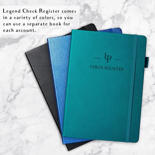 Vista 7 de Legend Planner Libro de registro de cheques - Libro contable para pequeñas empresas y uso personal - Registro de chequera para rastrear