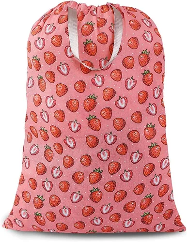 Vista 13 de Sanlykate Bolsa de lavandería extragrande con cierre de cordón y asa, 28 x 40 pulgadas, bolsa de ropa sucia de viaje resistente para lavandería