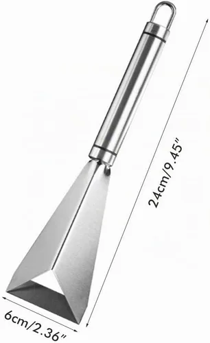 Vista 8 de MIXCUT Cuchillo para tallar frutas, decoración de platos de bricolaje, herramientas de tallado de forma triangular de acero inoxidable, cuchillo