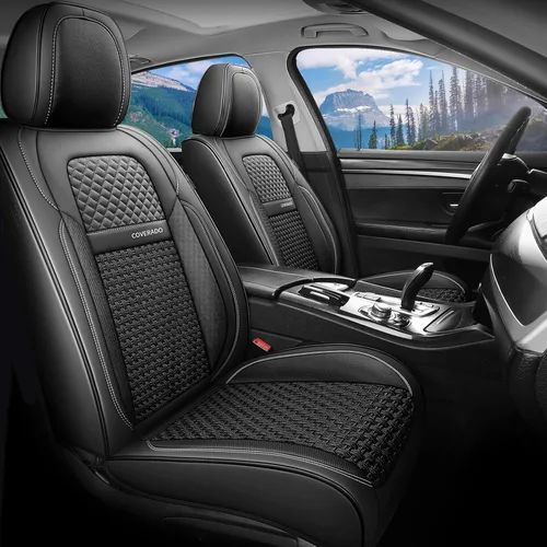 Vista 25 de Coverado - Fundas impermeables para asientos de coche, fundas delanteras para asientos de coche, 2 en 1, fundas protectoras para asientos de coche