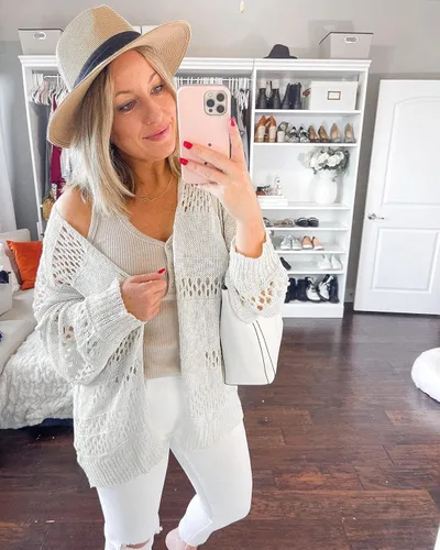 Vista 3 de Ermonn - Suéter estilo cárdigan para mujer tejido de crochet prenda abierta al frente estilo bohemio tipo kimono para el verano tallas extra grandes