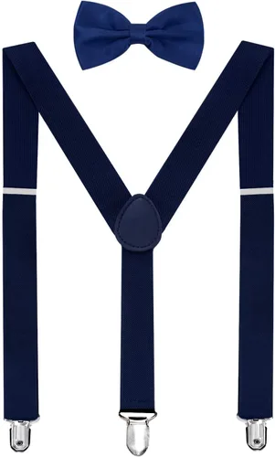 Vista 79 de habibee Color sólido para hombre en forma de Y con clips fuertes tirantes ajustables