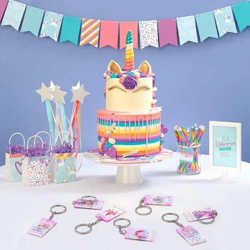 Vista 3 de 9 llaveros acrílicos de unicornio arcoíris con cita inspiradora de unicornio, regalos para niñas y mujeres, regalos de amistad de unicornio
