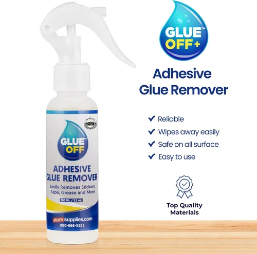 Vista 3 de Perco Removedor de Adhesivo Quitapegamento - ¡Nueva Fórmula Más Fuerte! - 3.3 oz con Raspador y Navaja de Plástico Spray Removedor de Pegamento