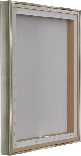 Vista 6 de Stupell Industries Stellar Design Studio - Lienzo decorativo con marco flotante, gris, 17 x 21 pulgadas, fácil de colgar y resistente, fabricado