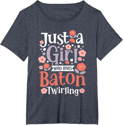 Vista 76 de A Girl Who Loves Baton Twirling - Camiseta de giro Majorette Twirler, Negro