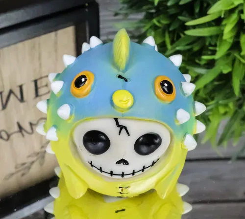 Vista 4 de Ebros Gift Peludo Huesos Puffington Fugu hinchado pez globo océano esqueleto figura 2 pulgadas H Furrybones hinchado pez acuático criatura marina