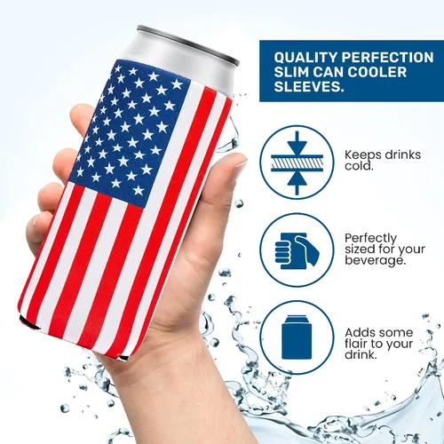 Vista 3 de QualityPerfection Funda magnética delgada para enfriar latas, cerveza/energía, 3 imanes vs 2 imanes, industria estándar, 12 onzas, tamaño delgado