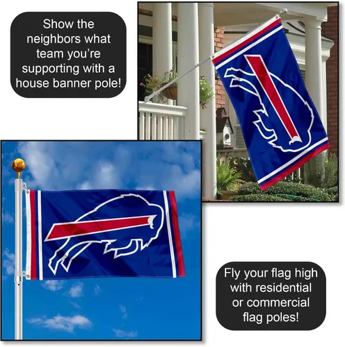 Vista 3 de Bandera grande de Buffalo Bills de 3x5 pies