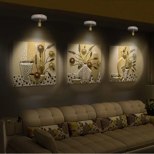 Vista 2 de Focos que funcionan con pilas, luz de imagen inalámbrica, iluminación de acento regulable, luces LED inalámbricas, luces adhesivas con control