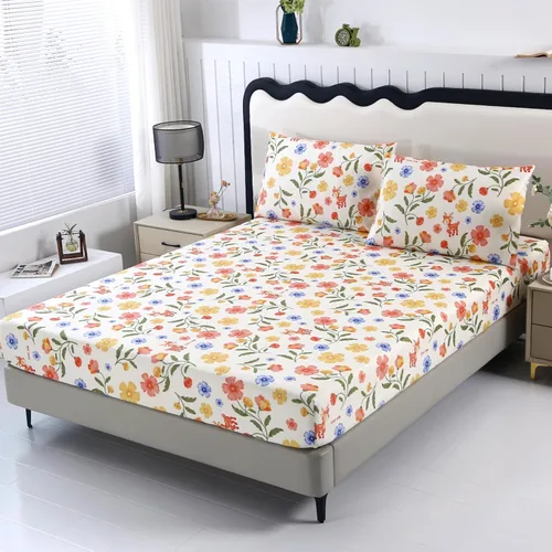 Vista 20 de SDIII Sábana bajera ajustable azul floral individual con 2 fundas de almohada, no incluye sábana encimera, microfibra suave azul vintage, sábanas
