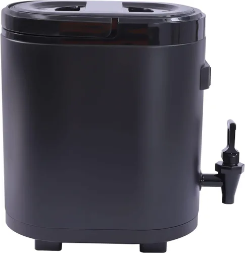Vista 7 de Dispensador de bebidas aislado, dispensador de bebidas de acero inoxidable de 8 l/2.11 galones con termómetro, dispensador de bebidas frías