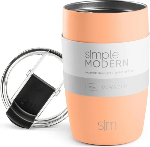 Vista 43 de Simple Modern Taza de café de viaje Tumbler con tapa abatible Reutilizable, aislada, de acero inoxidable, taza de café helado Cold Brew, termo