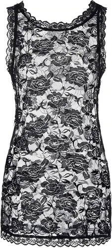 Vista 3 de Camisetas casuales de punto de encaje para mujer, camisetas de manga larga, túnica de otoño, camisetas básicas de 2 piezas, Negro
