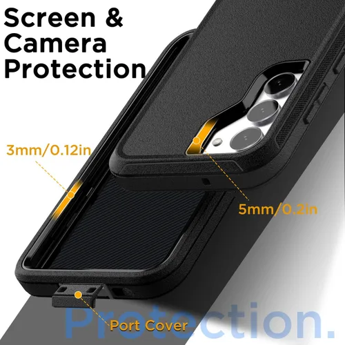Vista 6 de AICase Funda para Samsung Galaxy S23 (6.1 pulgadas) con protector de pantalla, protección resistente de servicio pesado contra caídas, cuerpo