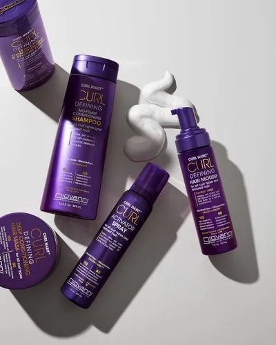 Vista 4 de GIOVANNI Curl Habit Trio - Curly Hair Shampoo, Conditioner, & Mousse, Foaming Texture for Curls & Wavy Hair, Enhance Curls with Coconut Oil, Jojoba