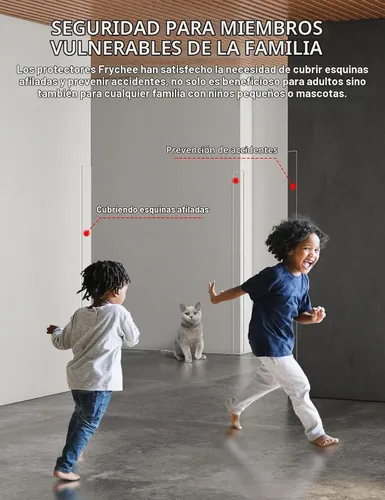 Vista 7 de Protector de esquina de pared transparente autoadhesivo (certificado como respetuoso con el medio ambiente), 6 protectores de esquina y protector