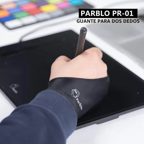 Vista 7 de Parblo PR01 - Guante de dibujo para tableta de dibujo, apto para mano derecha e izquierda