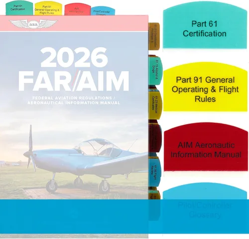 Vista 10 de Kit de bricolaje 2026 ASA FAR/AIM Book + 50 pestañas para reglas de vuelo de instrumentos - Kit IFR