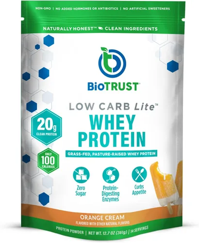 Vista 10 de BioTrust Low Carb Lite Proteína en Polvo - Aislado de Suero, Helado de Chocolate 20g grass-fed whey isolate protein, 100 calories & ProHydrolase