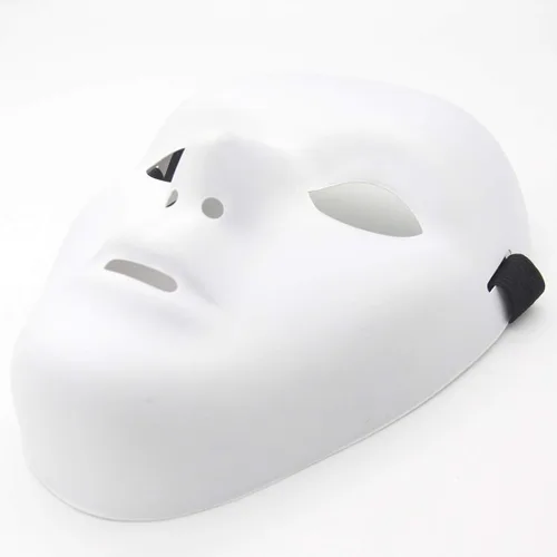 Vista 2 de Kvvdi Máscaras faciales blancas aterradoras masculinas para Halloween DIY
