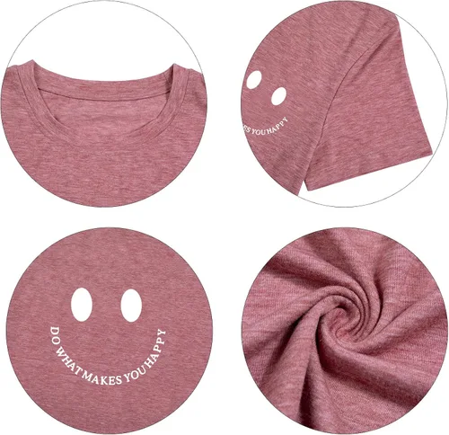 Vista 8 de Camisetas divertidas con texto en inglés Do What Makes You Happy Mental Health (Do What Makes You Happy Mental Health)