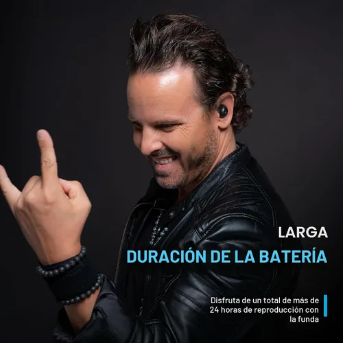 Vista 3 de JLab Go Pop ANC Auriculares inalámbricos verdaderos & Estuche de carga, Negro, Cancelación activa de ruido, Controladores de 10mm, Conexión dual