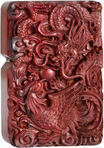 Vista 12 de Carcasa exterior de palisandro Huanghuali natural tallado para módulo Zippo (1000 brazos Avalokiteshvara de la diosa 3#)