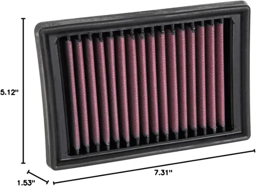 Vista 7 de K&N Filtro de aire del motor: Alto rendimiento, Premium, Filtro de aire Powersport: Se adapta a modelos de vehículos MOTO GUZZI seleccionados