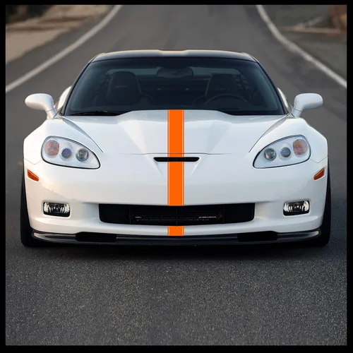 Vista 14 de Racing Stripes - Calcomanía de vinilo para automóvil, camión, JDM Import Euro, negro, rojo, blanco, plateado, rosa, verde lima