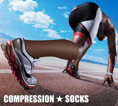 Vista 3 de CHARMKING 3 pares de calcetines de compresión de punta abierta para mujeres y hombres, circulación de 15-20 mmHg es el mejor apoyo para uso durante