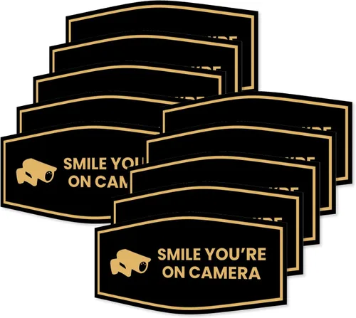 Vista 10 de Fancy Smile You're On Camera Letrero (negro) - Mediano (1 unidad)