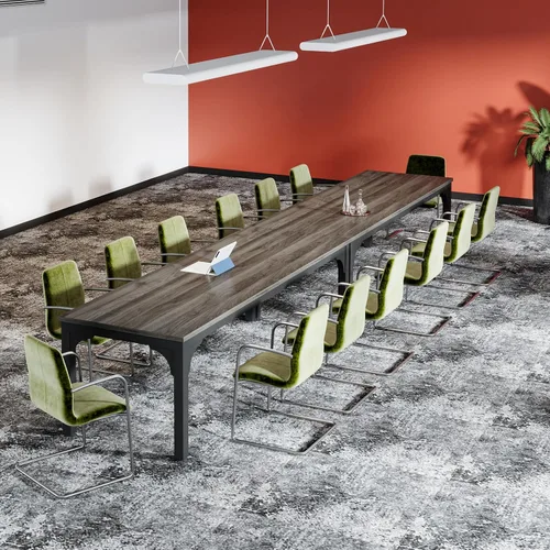 Vista 26 de Mesa de conferencias de 6.56 pies, mesa de seminario rectangular grande súper resistente para 8 personas, mesas largas de negocios, 1 unidad