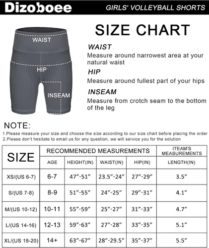 Vista 7 de Dizoboee Pantalones cortos de voleibol para niñas, pantalones cortos de elastano para baile, yoga, gimnasia, pantalones cortos de ciclismo atléticos