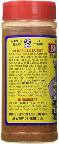 Vista 4 de Obie-Cue's Big Bull's Texas Brisket Seasoning - 13oz