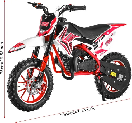 Vista 9 de Motocicletas de motocross de gasolina de 50 cc para niños de 8 a 14 años