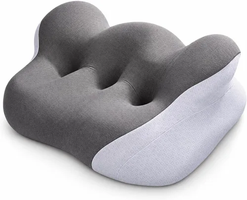 Vista 10 de Almohada cervical para el cuello – Almohadas de espuma viscoelástica para aliviar el dolor y dormir con funda de almohada refrescante, almohada Azul
